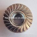 din6923 zinc plated flange nut,serrated flange nut grade4.8/8.8/10.9